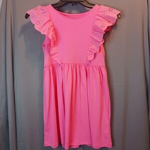 Pink Ruffle Kids Dress Size 6x/7